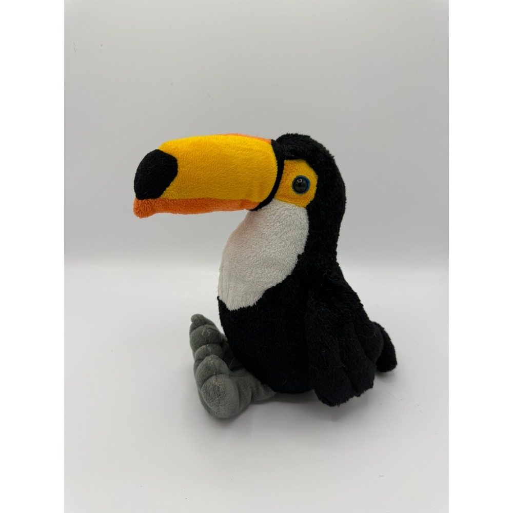 Ganz Webkinz Toucan Plush Stuffed Animal Bird Black Yellow HZ60H No Code